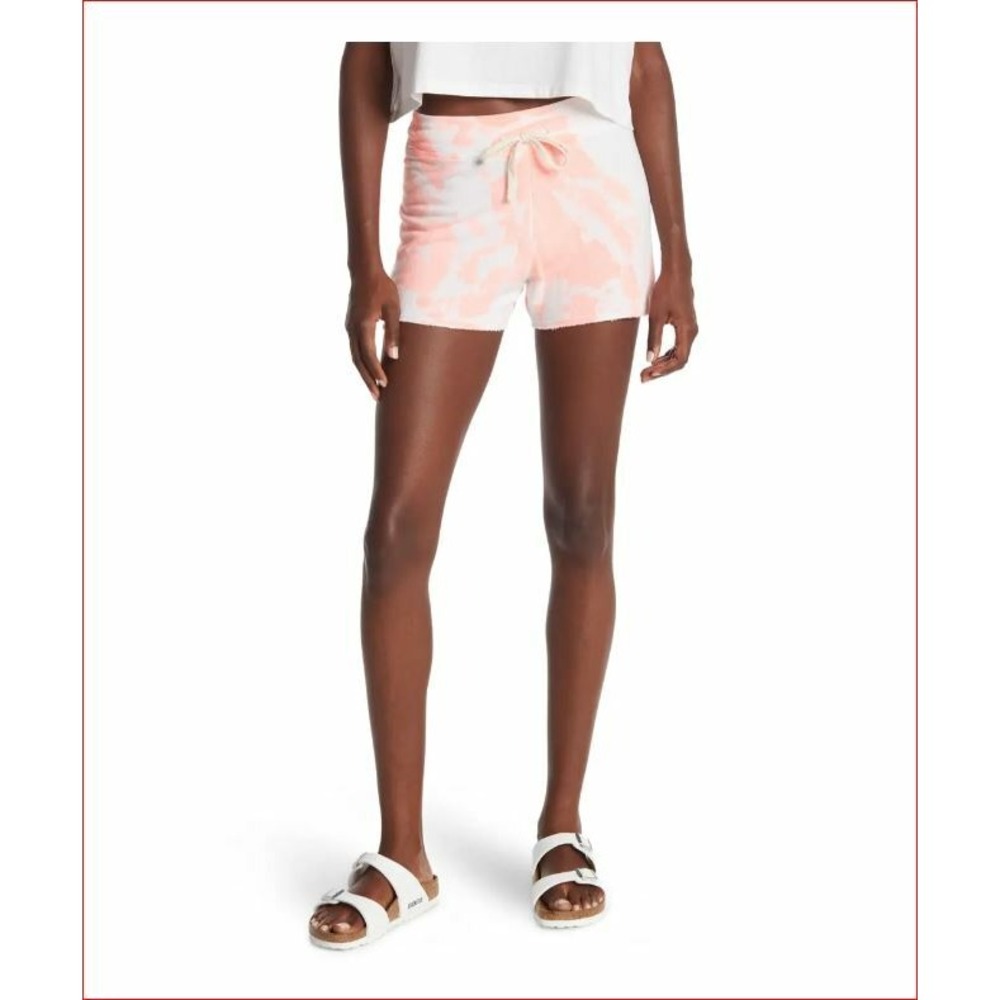 Sundry Women Tie Dye Pop Orange White Shorts NR-V1-342TD27 Sz 1 USA Made